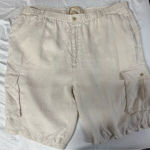 Tommy Bahama Men's Linen Relax Shorts Light Tan/ Ivory Natural Size XXL/TTG